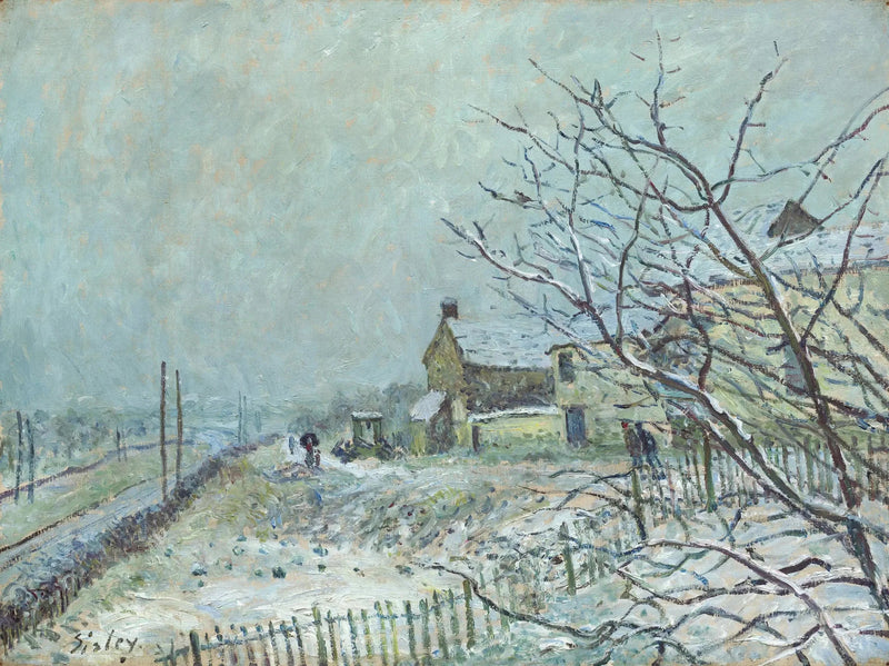 Første sne i Veneux-Nadon - Alfred Sisley