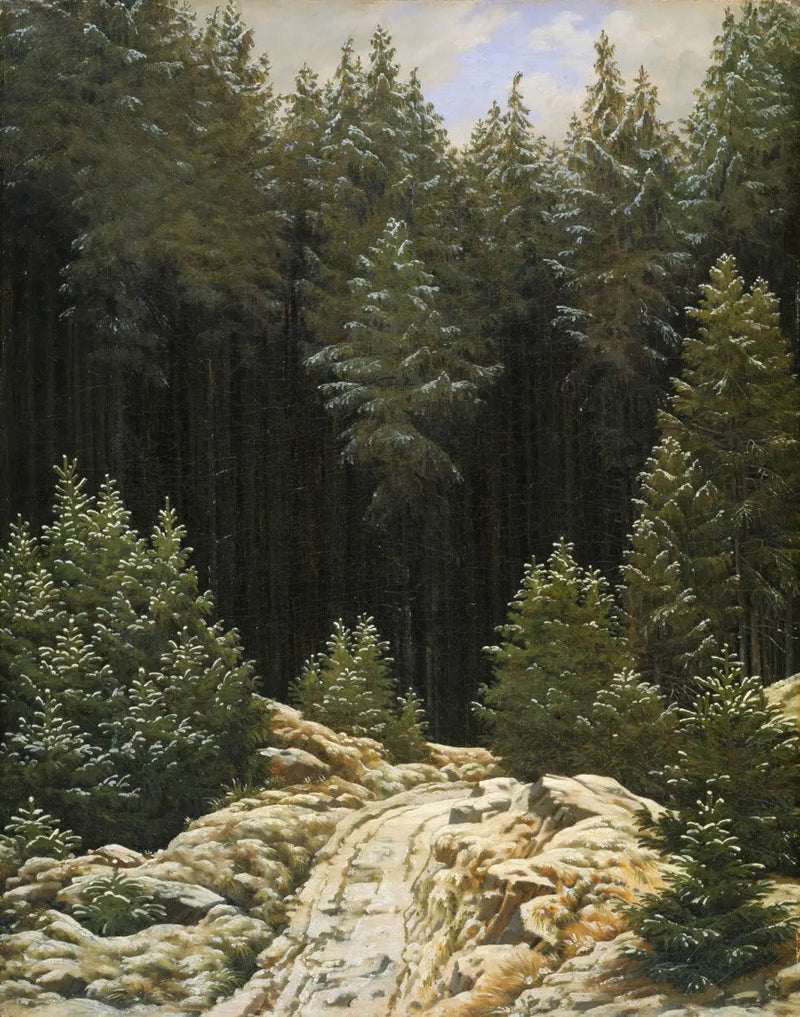 Første sne - Caspar David Friedrich