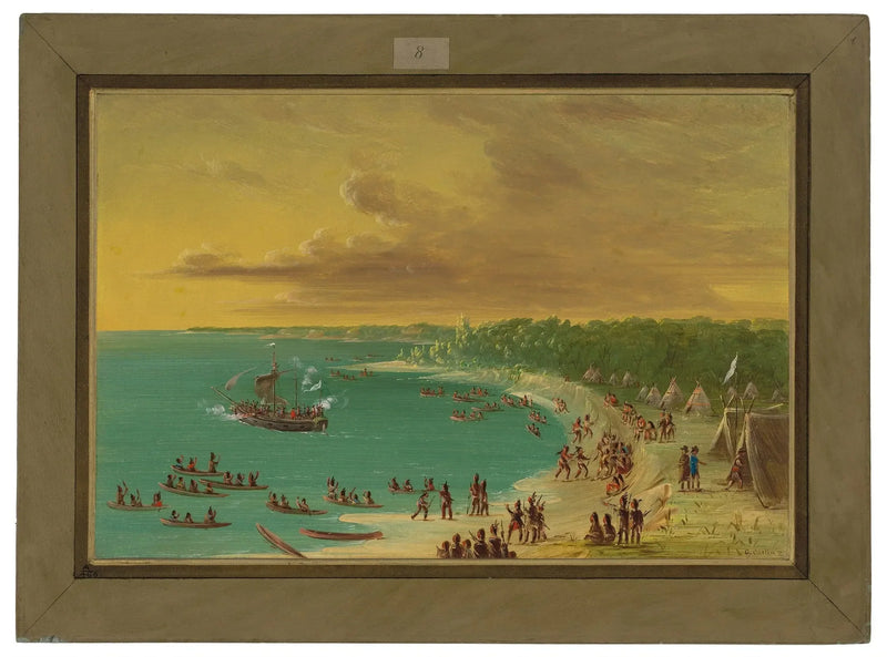 Første krydsning af Griffin på Lake Erie. 7. august 1679 - George Catlin