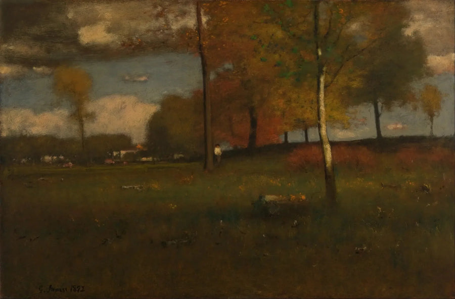 Nær landsbyen, oktober - George Inness