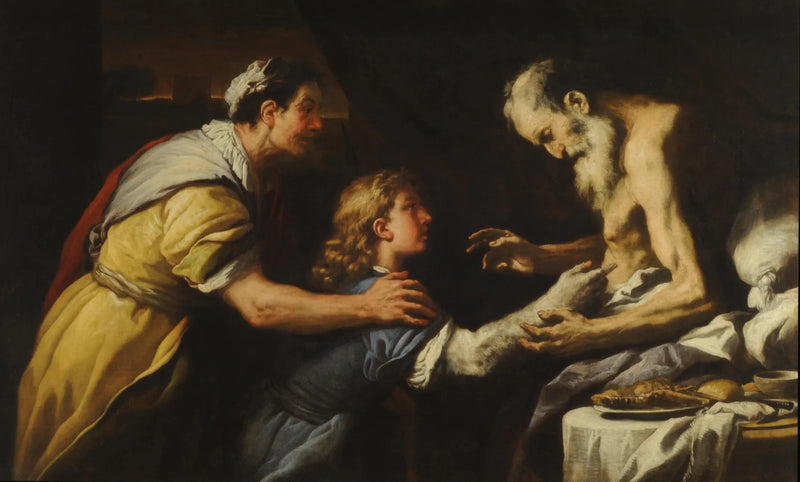 Præsentation af Jacob for Isak - Luca Giordano