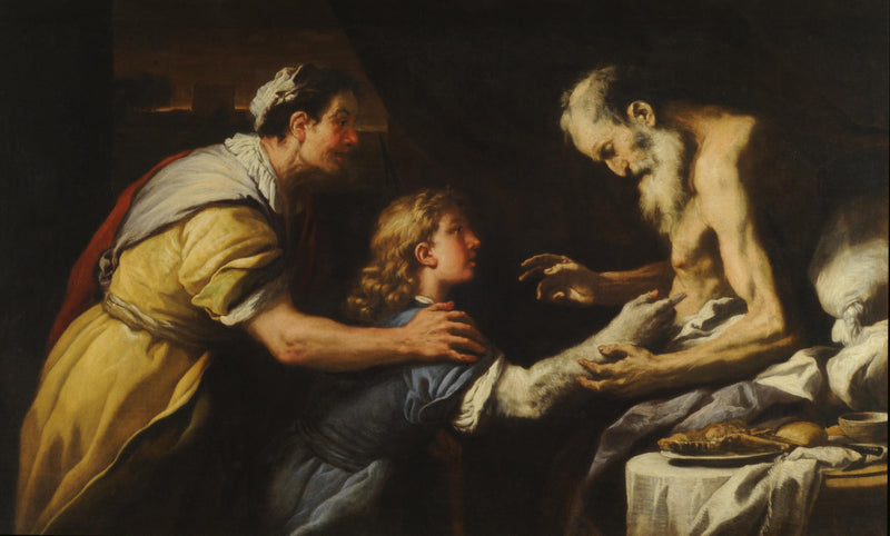 Præsentation af Jacob for Isak - Luca Giordano