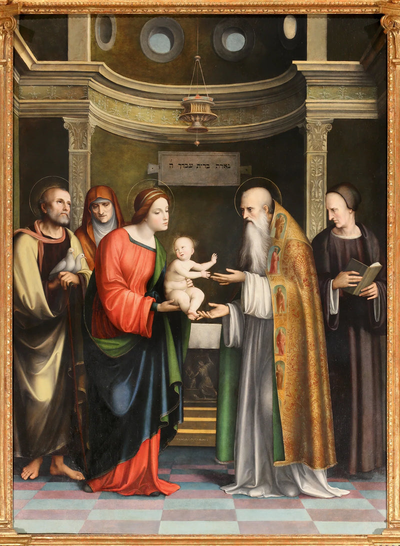 Præsentation af Jesus i templet og jomfruens renselse - Francesco Francia