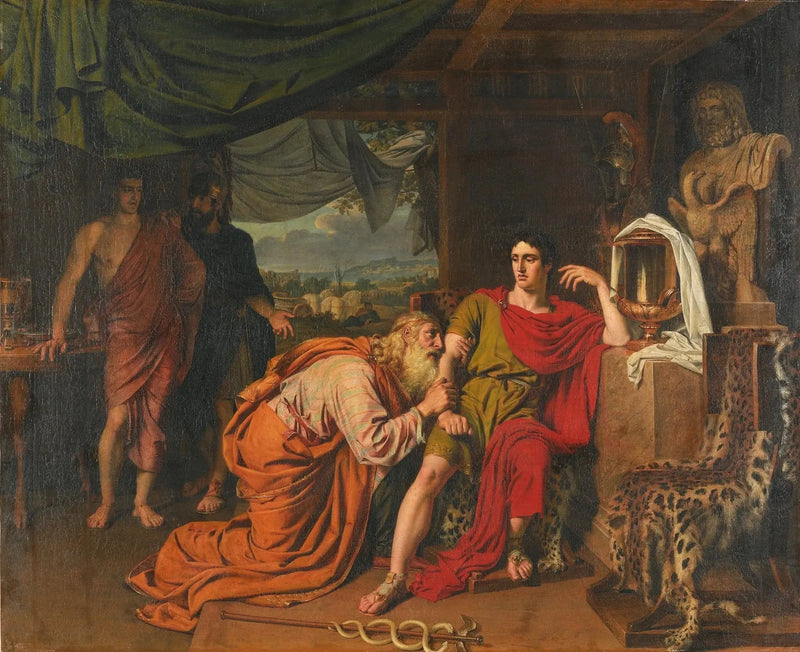 Priam beder Achilles om at give ham Hectors krop tilbage - Alexandre Ivanov