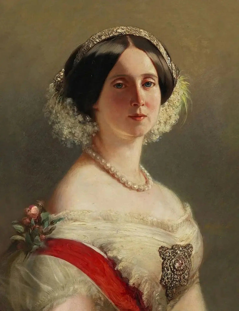 Prinsesse Augusta af Sachsen-Weimar-Eisenach, senere dronning af Preussen og tysk kejserinde - Franz Xaver Winterhalter