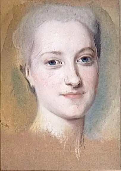 Prinsesse Marie-Christine af Sachsen (1735-1782) - Maurice-Quentin de La Tour