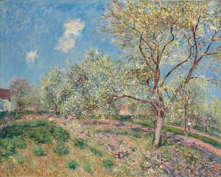 Forår i Veneux - Alfred Sisley