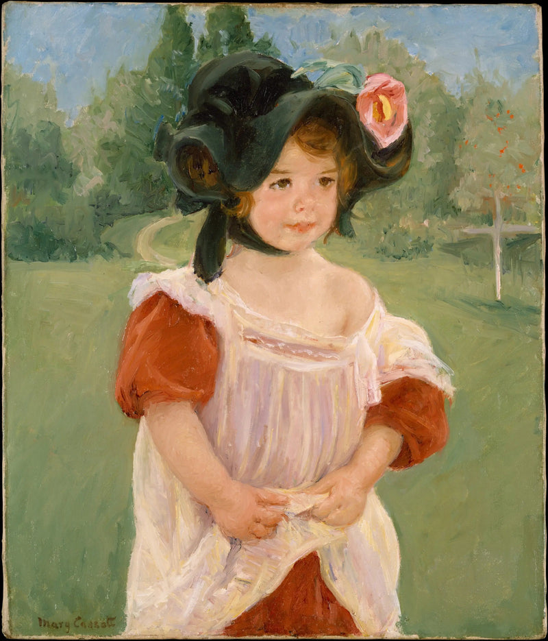 Forår: Margot stående i en have (Pige i en have) - Mary Cassatt