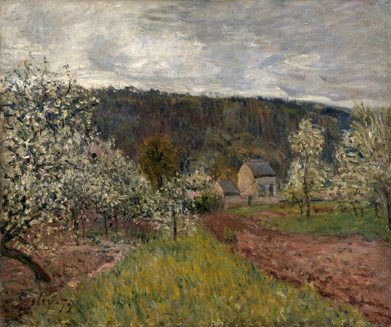 Regnfuld forår i nærheden af Paris - Alfred Sisley