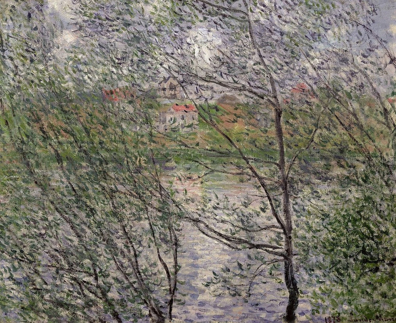 Spring gennem grenene W455 - Claude Monet