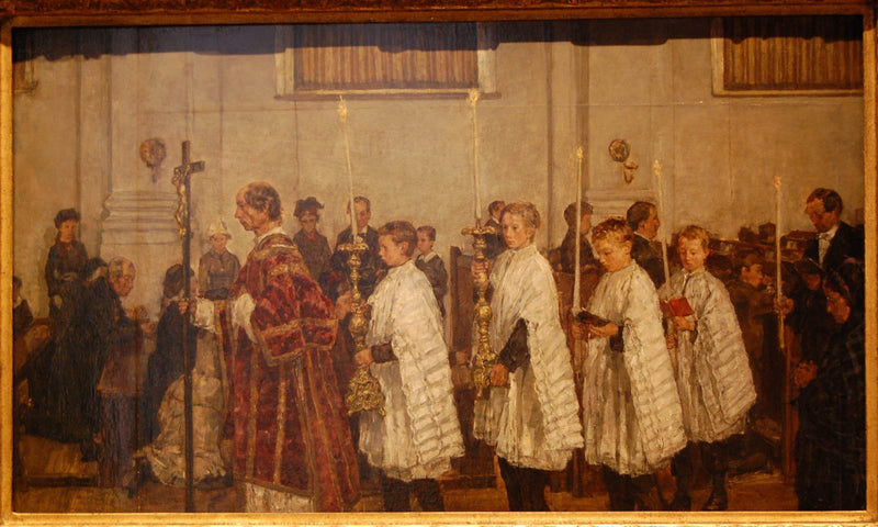 Procession i den gamle katolske kirke i Haag - Isaac Israel