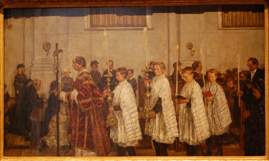 Procession i den gamle katolske kirke i Haag - Isaac Israel