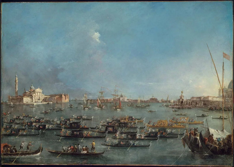 Gondolparade i Bacino di San Marco - Francesco Guardi