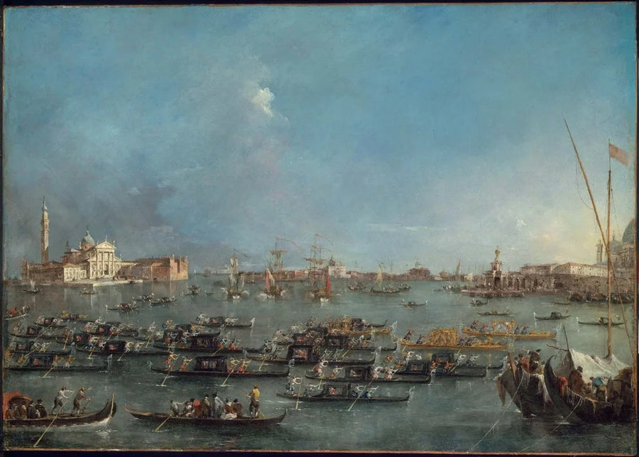 Gondolparade i Bacino di San Marco - Francesco Guardi