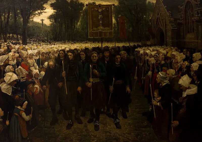Procession du Pardon i Bretagne - Jules Breton