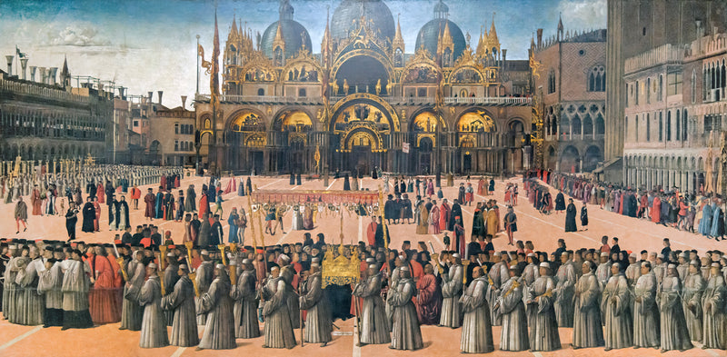 Procession på Markuspladsen - Gentile Bellini