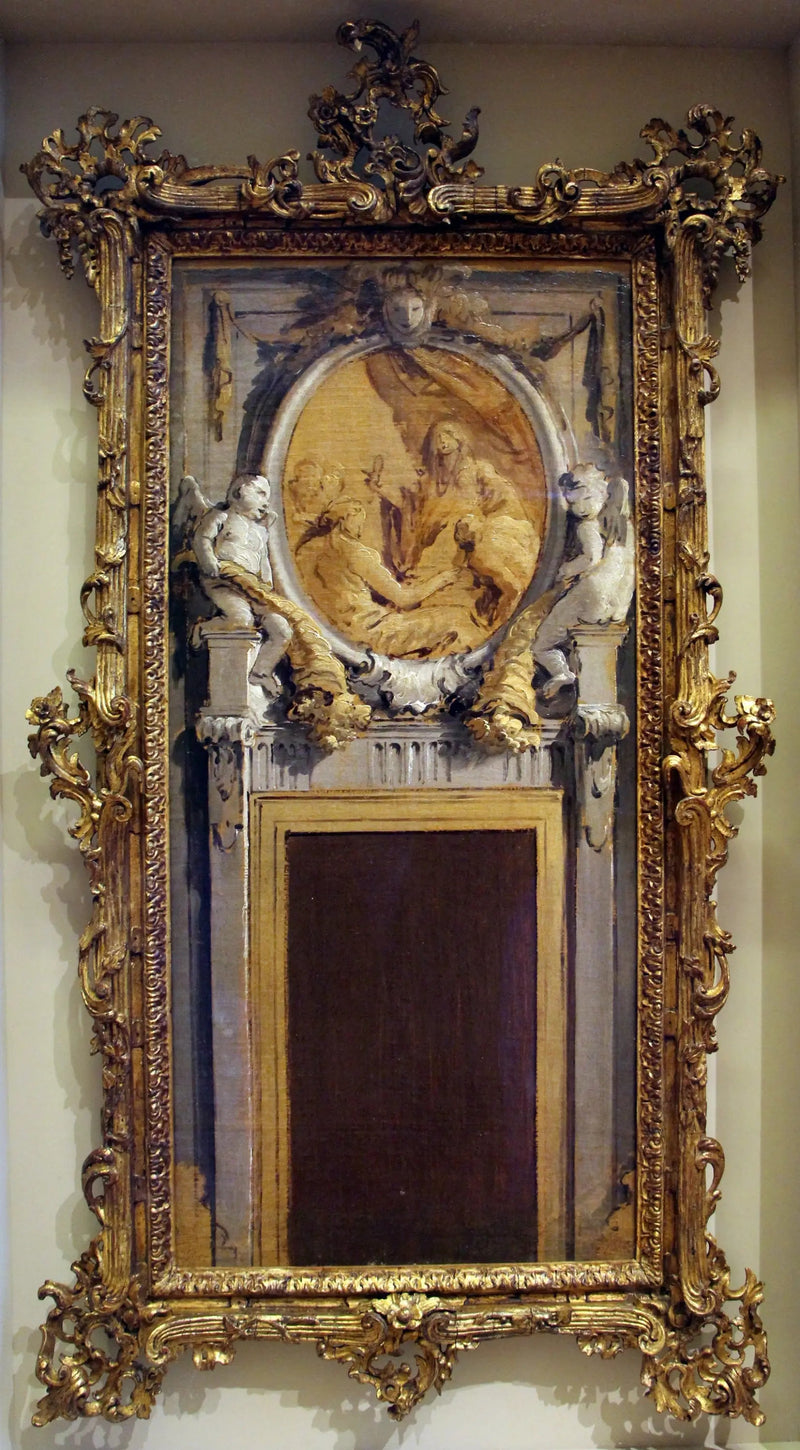 Dekorationsprojekt til en dørkarm - Giovanni Battista Tiepolo