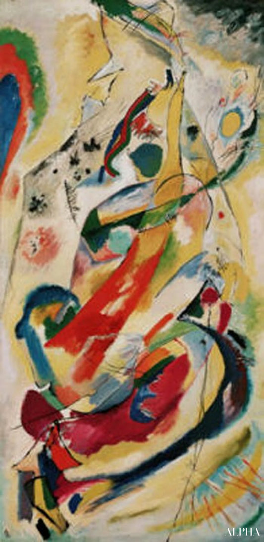 Vægmaleri projekt for Edwin R. Campbell nr. 1 - Vassily Kandinsky - Reproduktioner af malerier og højkvalitets malerier