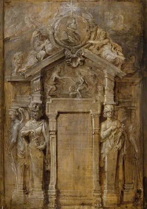 Projekt til titelsiden af Pompa Introitus...Ferdinandi - Peter Paul Rubens