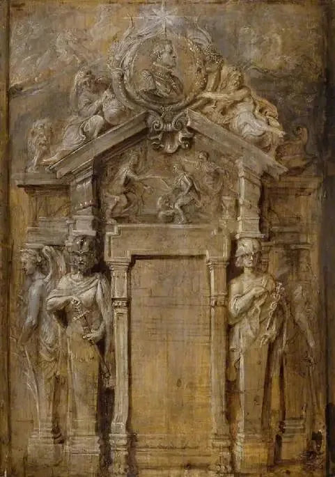 Projekt til titelsiden af Pompa Introitus...Ferdinandi - Peter Paul Rubens
