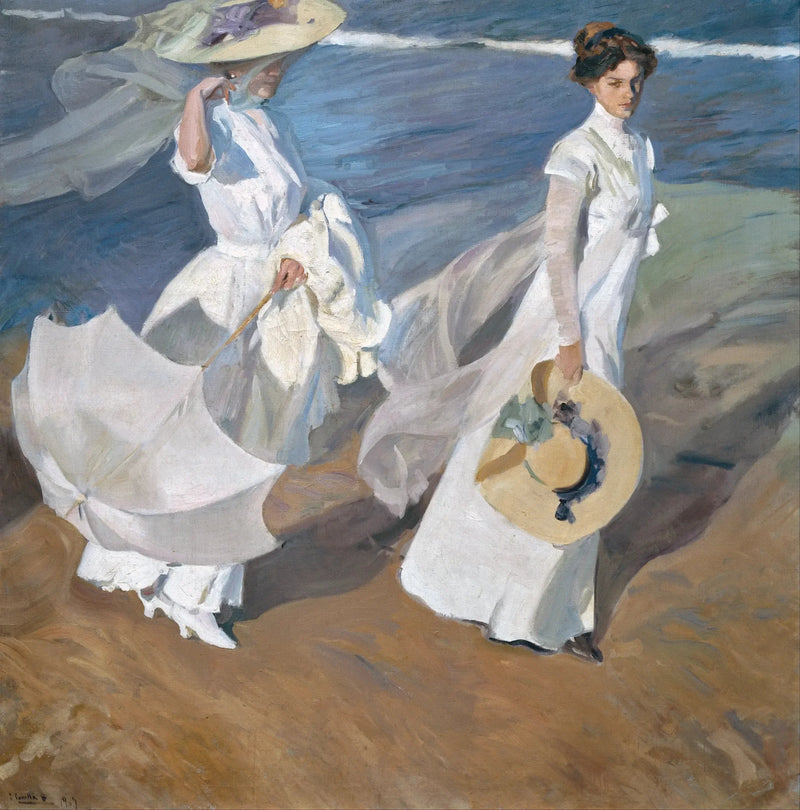 Gåtur ved havet - Joaquín Sorolla