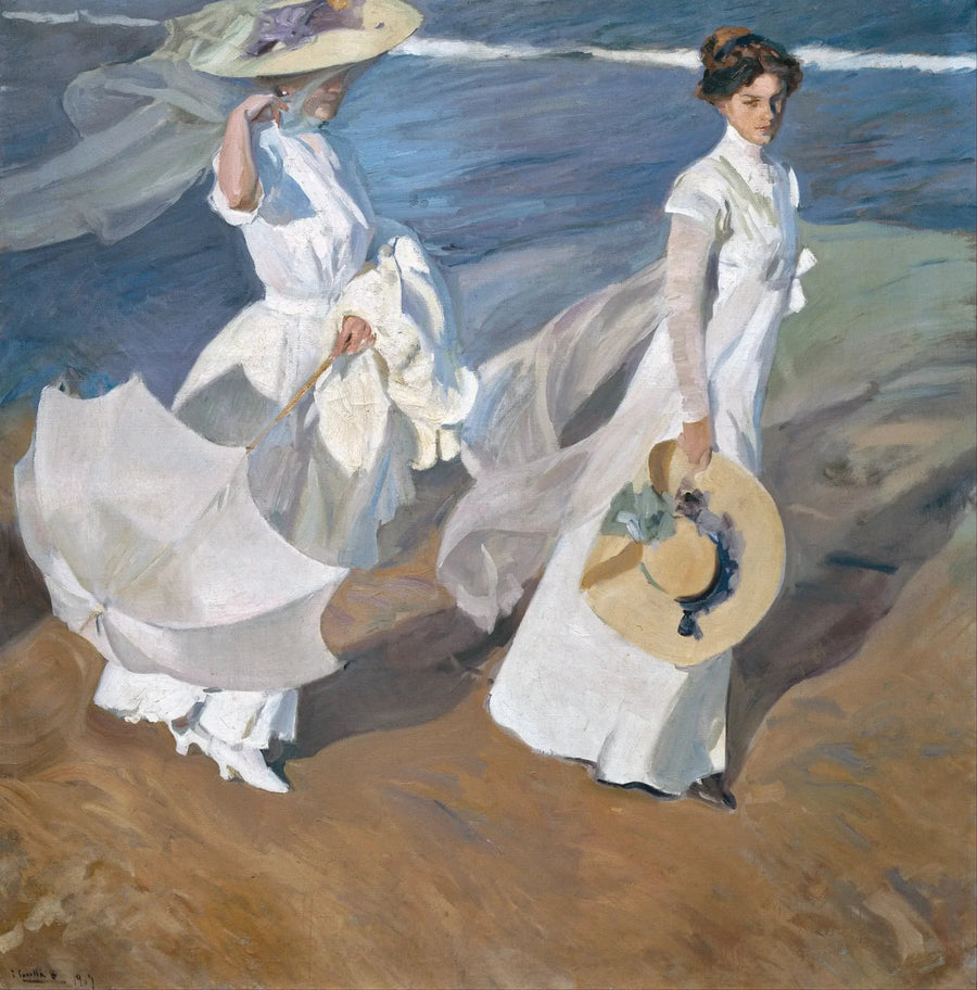 Gåtur ved havet - Joaquín Sorolla