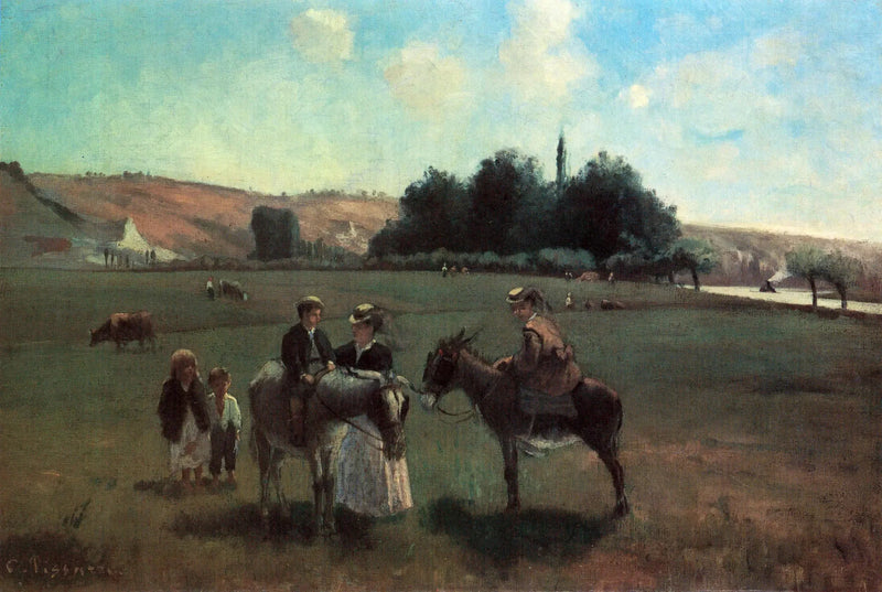 Eselpromenade i La Roche-Guyon - Camille Pissarro