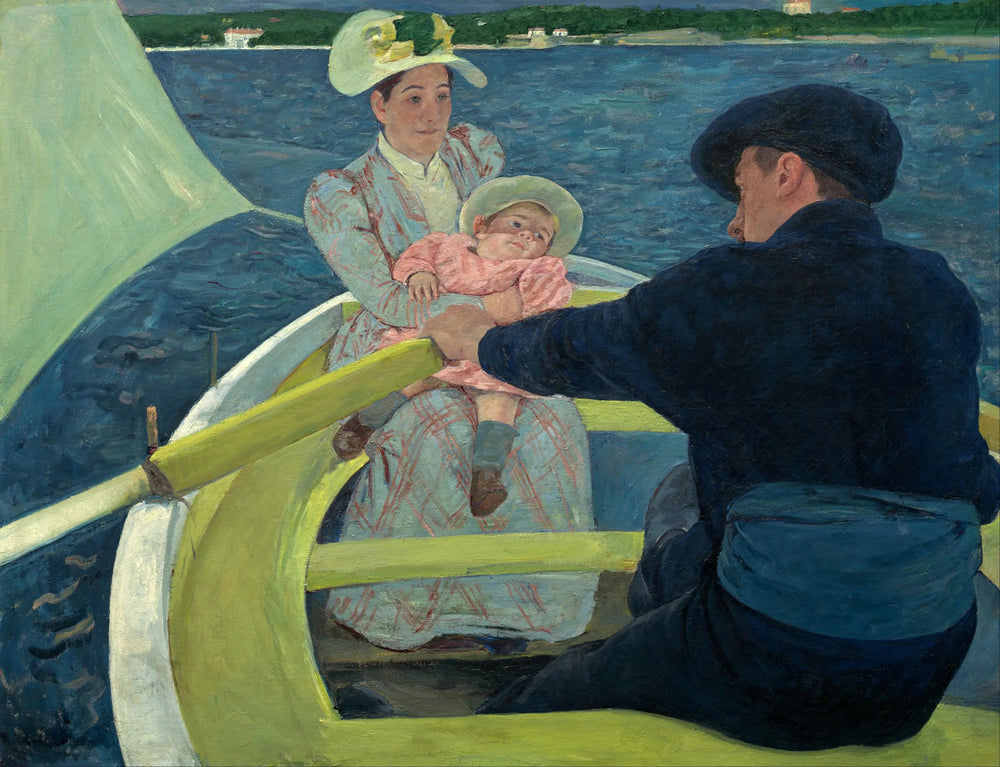 Promenade en barque - Mary Cassatt image 1 copie peinte à la main à l’huile