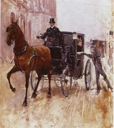 Promenade i fiacre - Jean Béraud