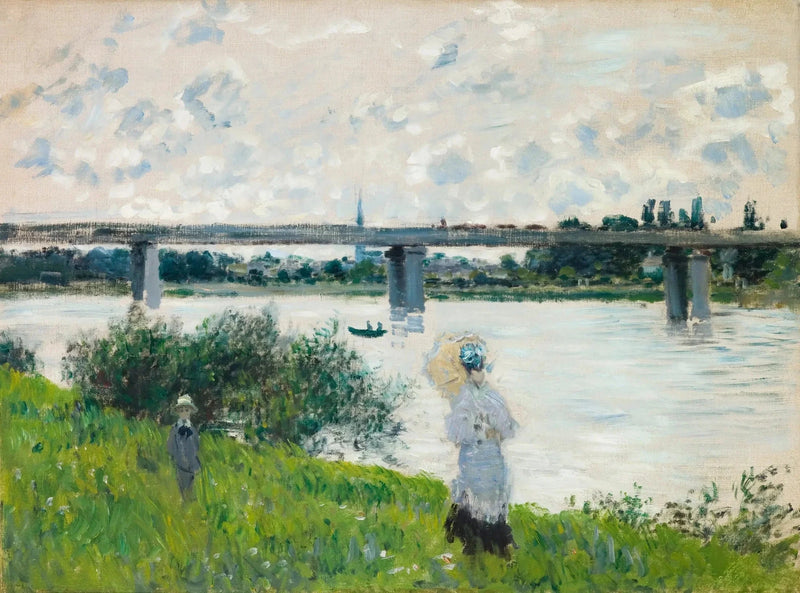 Gåturen til jernbanebroen i Argenteuil W321 - Claude Monet