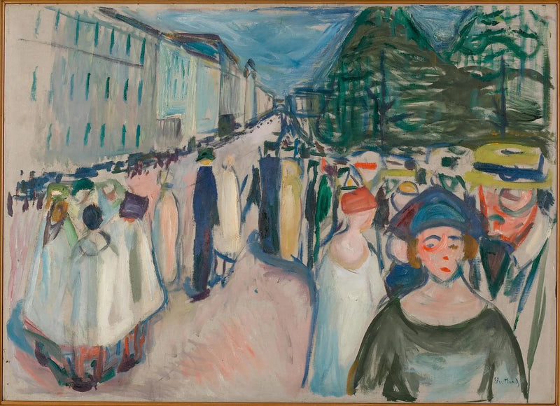 Gåtur på Karl Johan - Edvard Munch