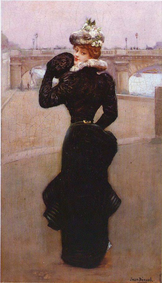 Promenade langs kajerne - Jean Béraud