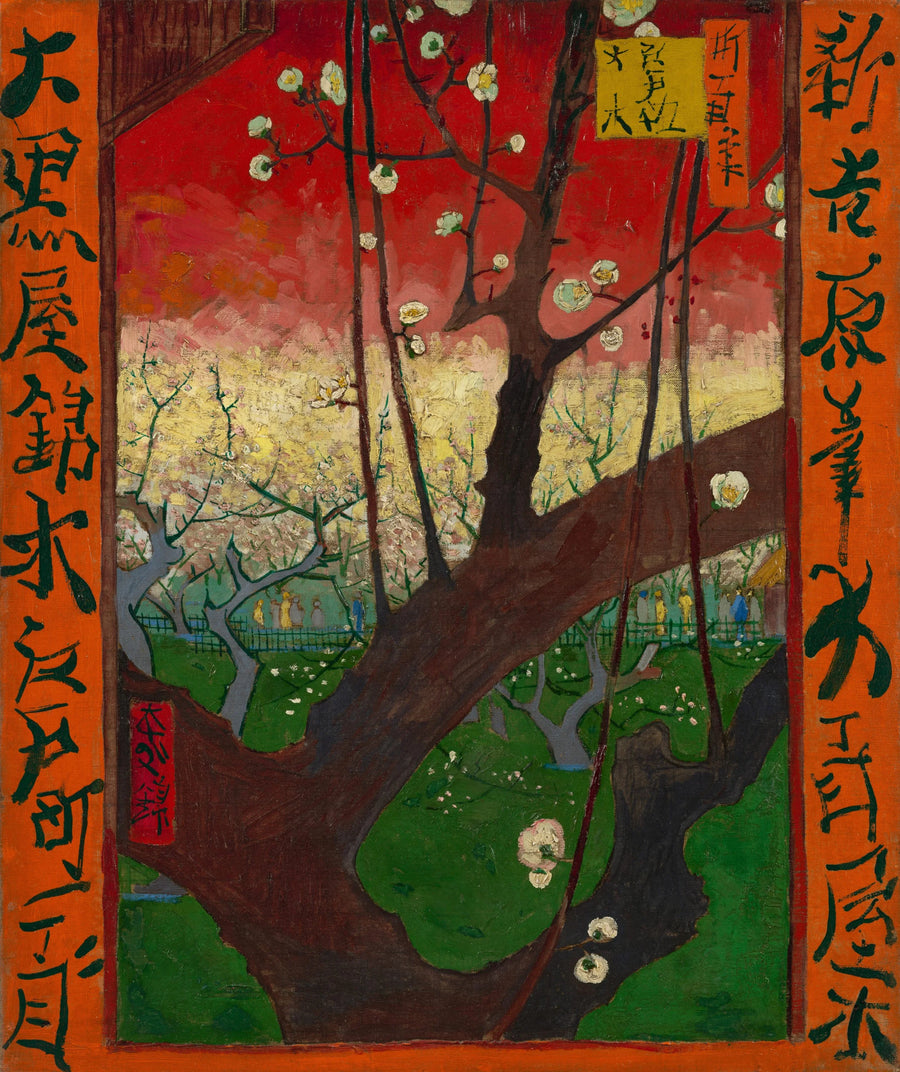 Blomstrende blomme, efter Hiroshige - Vincent van Gogh