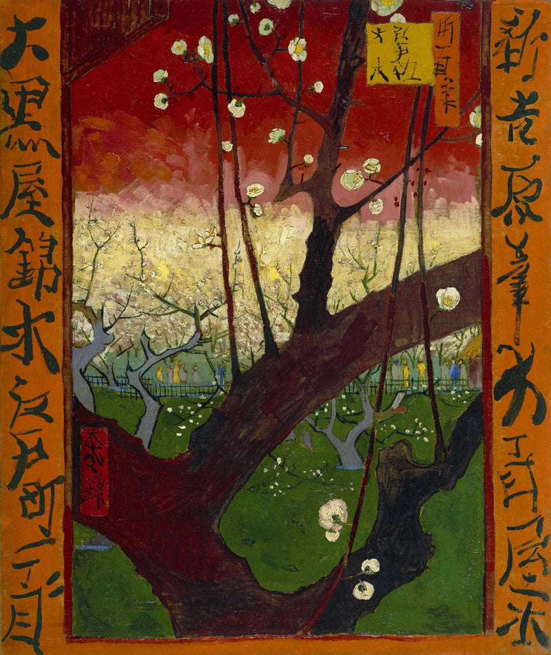 Blomstrende blomme, efter Hiroshige - Vincent van Gogh