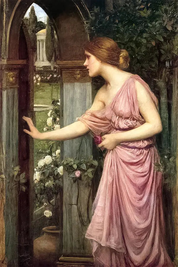 Psyche der træder ind i Cupidos have - John William Waterhouse