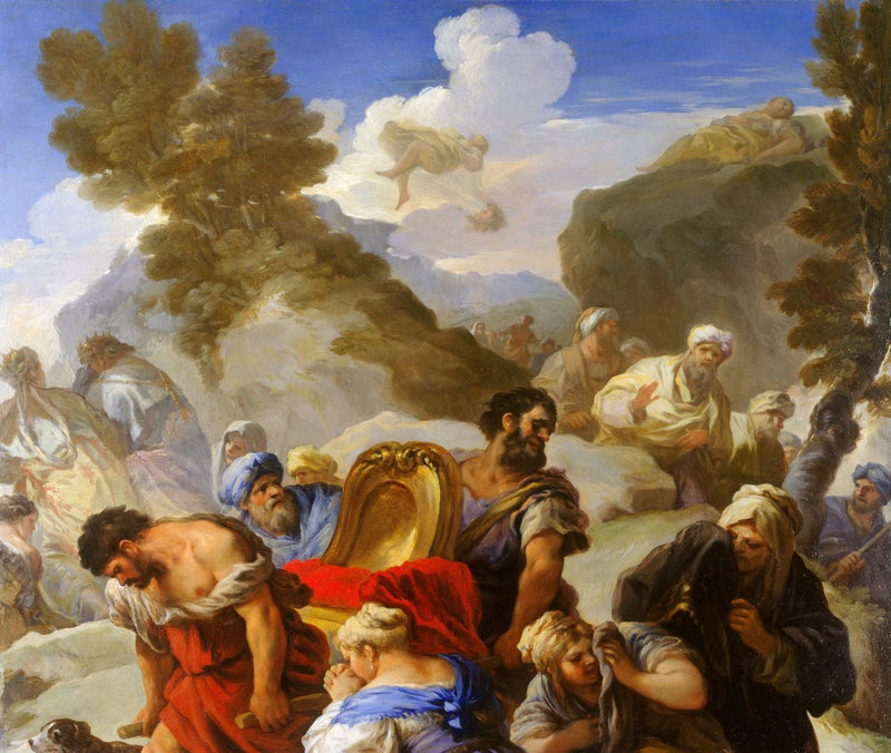 Psyke udstillet på en klippe - Luca Giordano