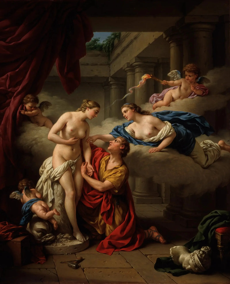 Pygmalion og hans statue - Louis Jean François Lagrenée