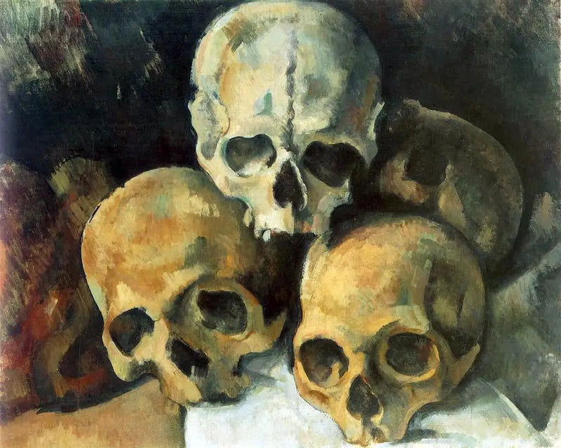 Pyramide af kranier - Paul Cézanne