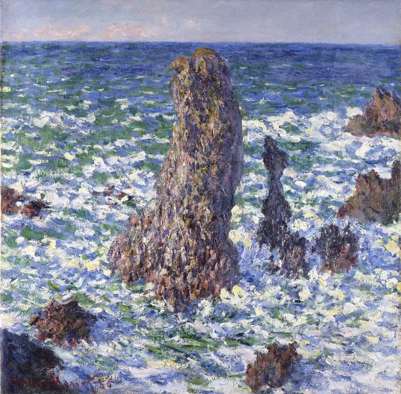 Pyramiderne i Port-Coton, soleffekt W1088 - Claude Monet