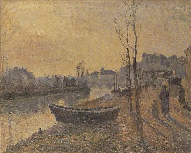 Quai du Pothuis, bredderne af Oise - Camille Pissarro