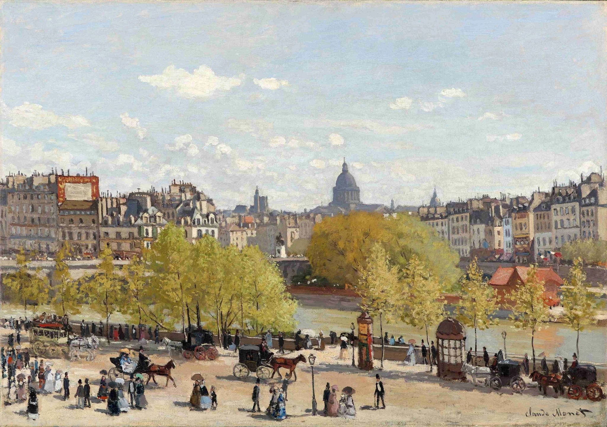 Quai du Louvre W83 par Claude Monet, 1867, Kunstmuseum Den Haag