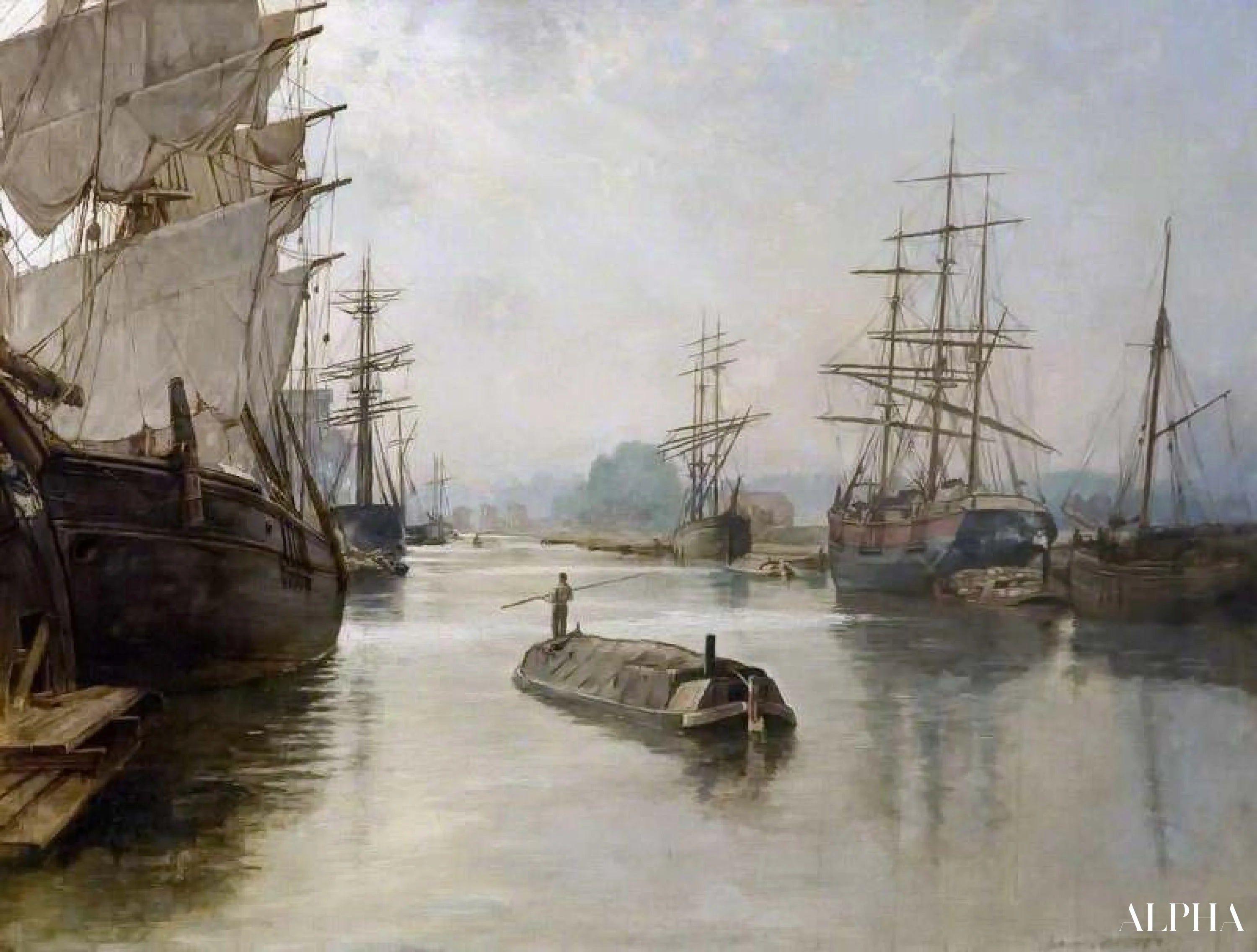 Reproduction du tableau « Quais de Gloucester - John Collier » par Alpha Reproduction en peinture à l’huile