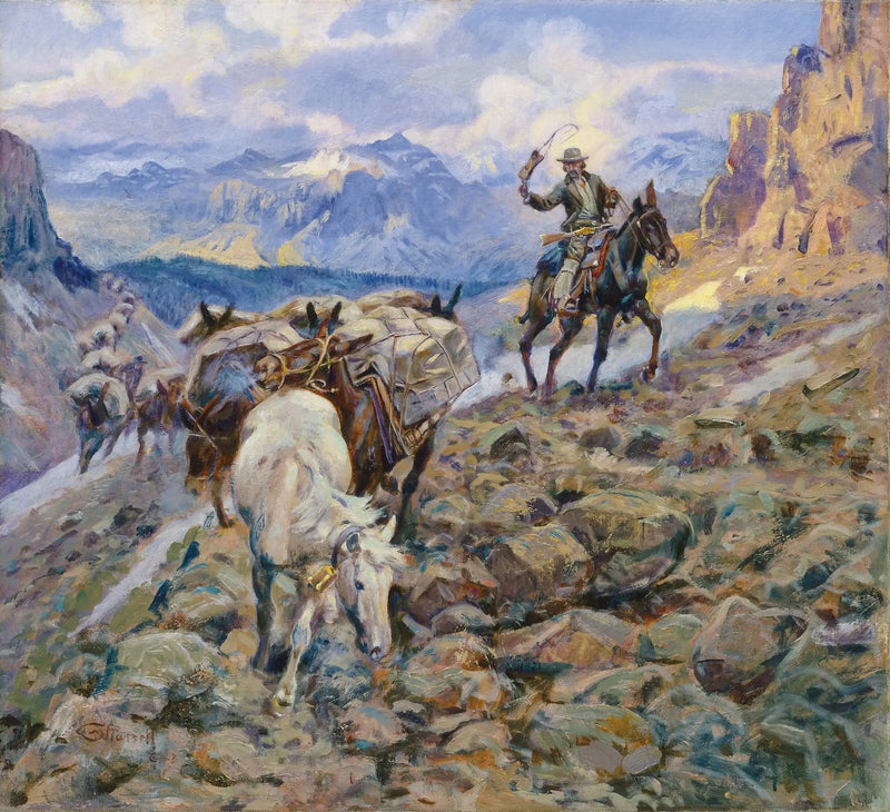 Når mulene bærer diamanter - Charles Marion Russell
