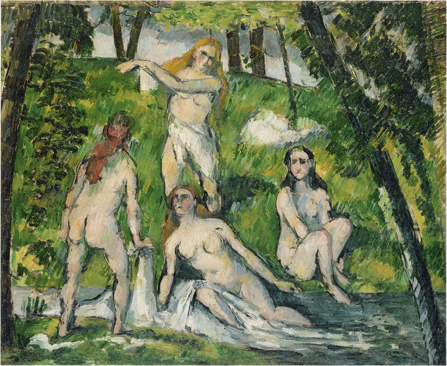 Fire badende - Paul Cézanne