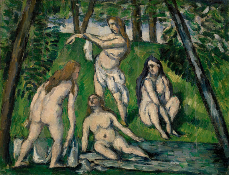 Fire badende - Paul Cézanne