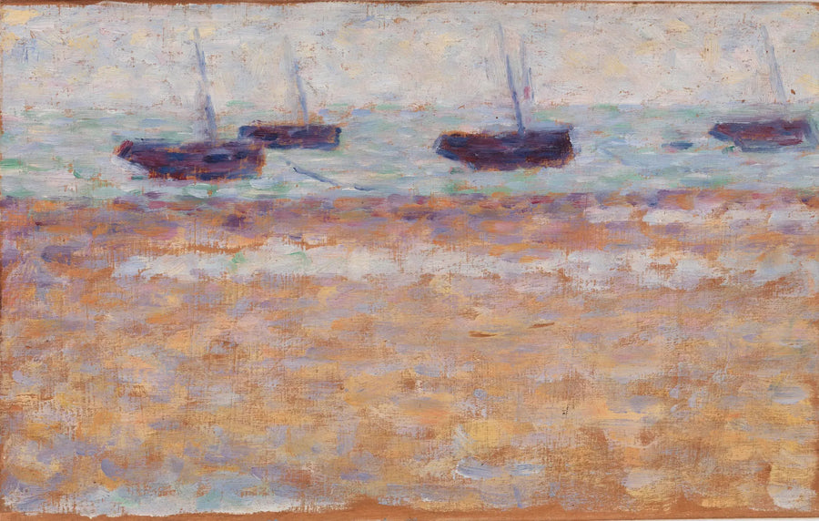 Fire både ved Grandcamp - Georges Seurat