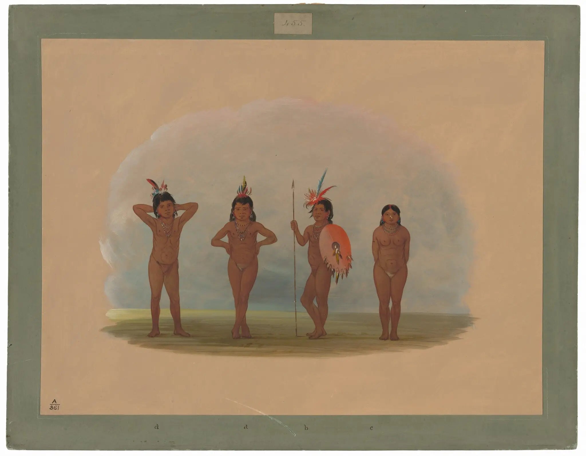 Quatre enfants Zurumati - George Catlin - Alpha Reproduction