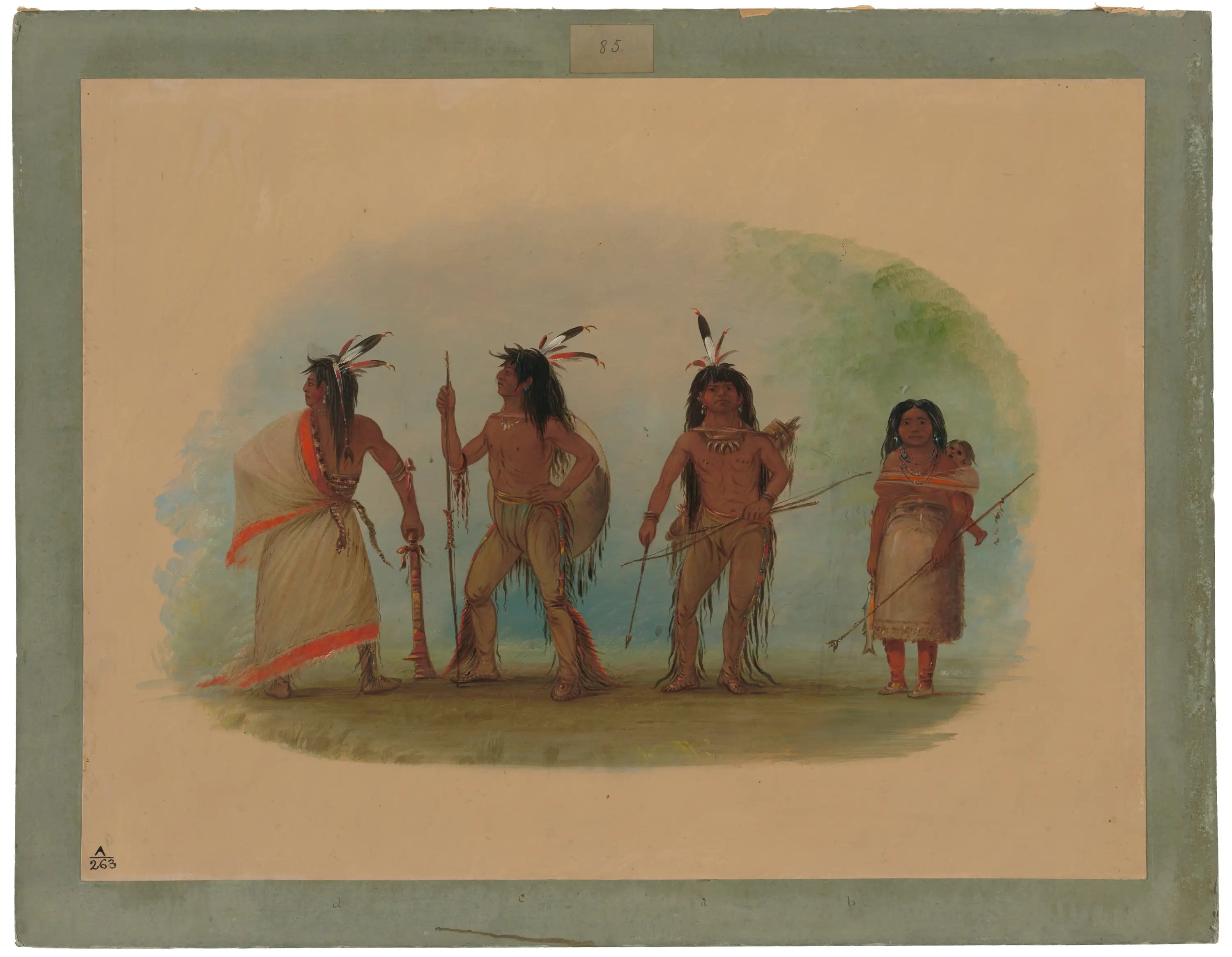 Quatre Indiens Apaches - George Catlin - Alpha Reproduction