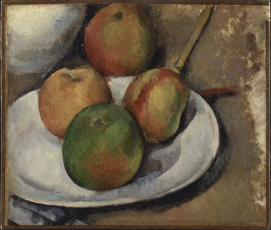 Fire æbler og en kniv - Paul Cézanne