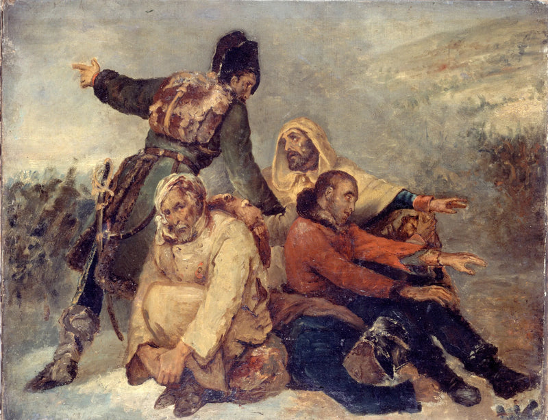 Fire soldater fra den tilbagetrukne hær - Ary Scheffer